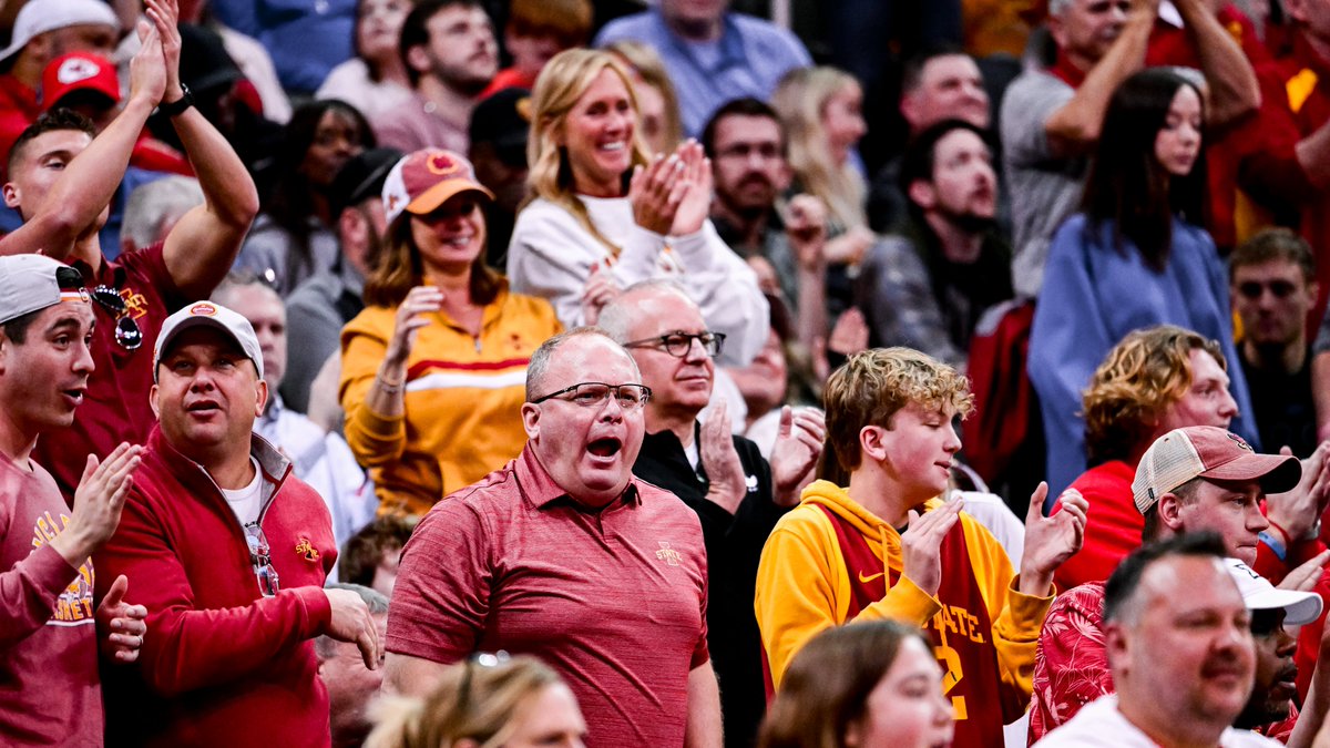 UPDATE: Big 12 Conference staff is working to confirm, but it seems the entire population of Ames, Iowa, has made its way into T-Mobile Center.