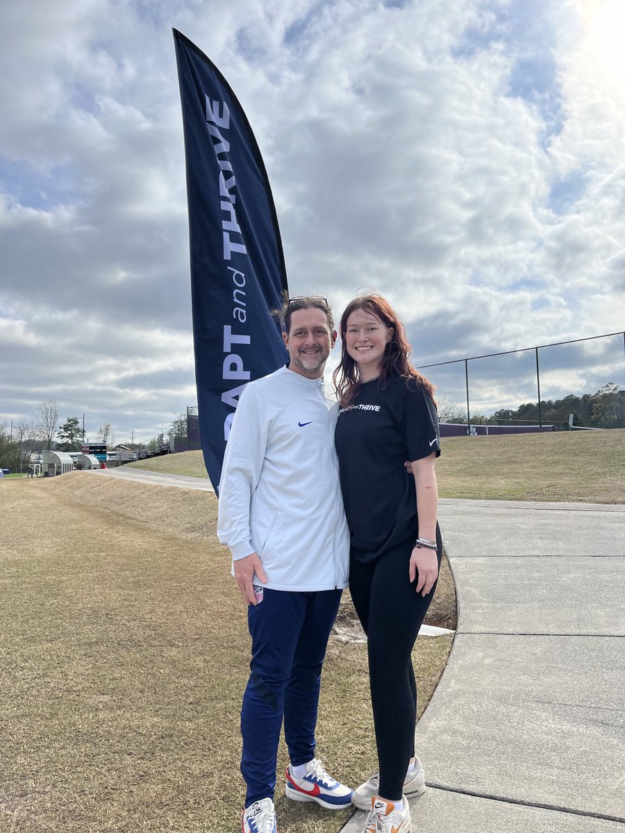 Great to watch ⁦<a href="/emcgahey18/">ella mcgahey</a>⁩ coach today at US Soccer #adaptandthrive on her B-day! 🎂🎂 #prouddad