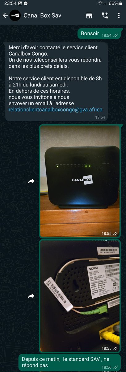 Gailor_Patrick's tweet photo. @canalboxcongo On va plutôt aller chez les concurrents car votre SAV est une catastrophe.  5mn d'attente au standard,  personne !!! Pareille sur WhatsApp @CanalBOX https://t.co/MPz4XtsoL8