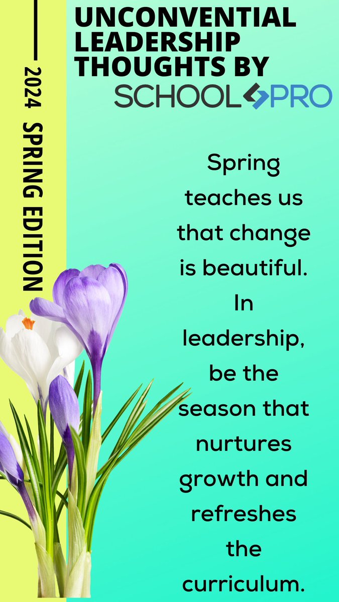 Spring into action with School Pro! Keep the faith; you're on the verge of breakthroughs. If you're looking for encouragement, our unique spring thoughts are here. For coaching, training, and more, visit schoolprok12.com. Now accepting bookings for 2024.