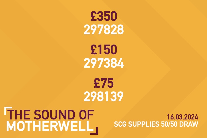 TheSoundofML1's tweet photo. #18 | 16.03.24     
SCG Supplies 50/50 draw results versus Aberdeen https://t.co/mkmQtNllmp