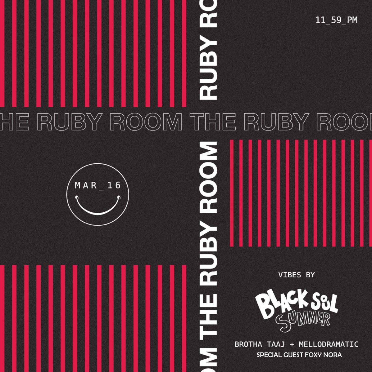 Philly 3/16 - Ruby Room at The Winston, doors at 11:59pm