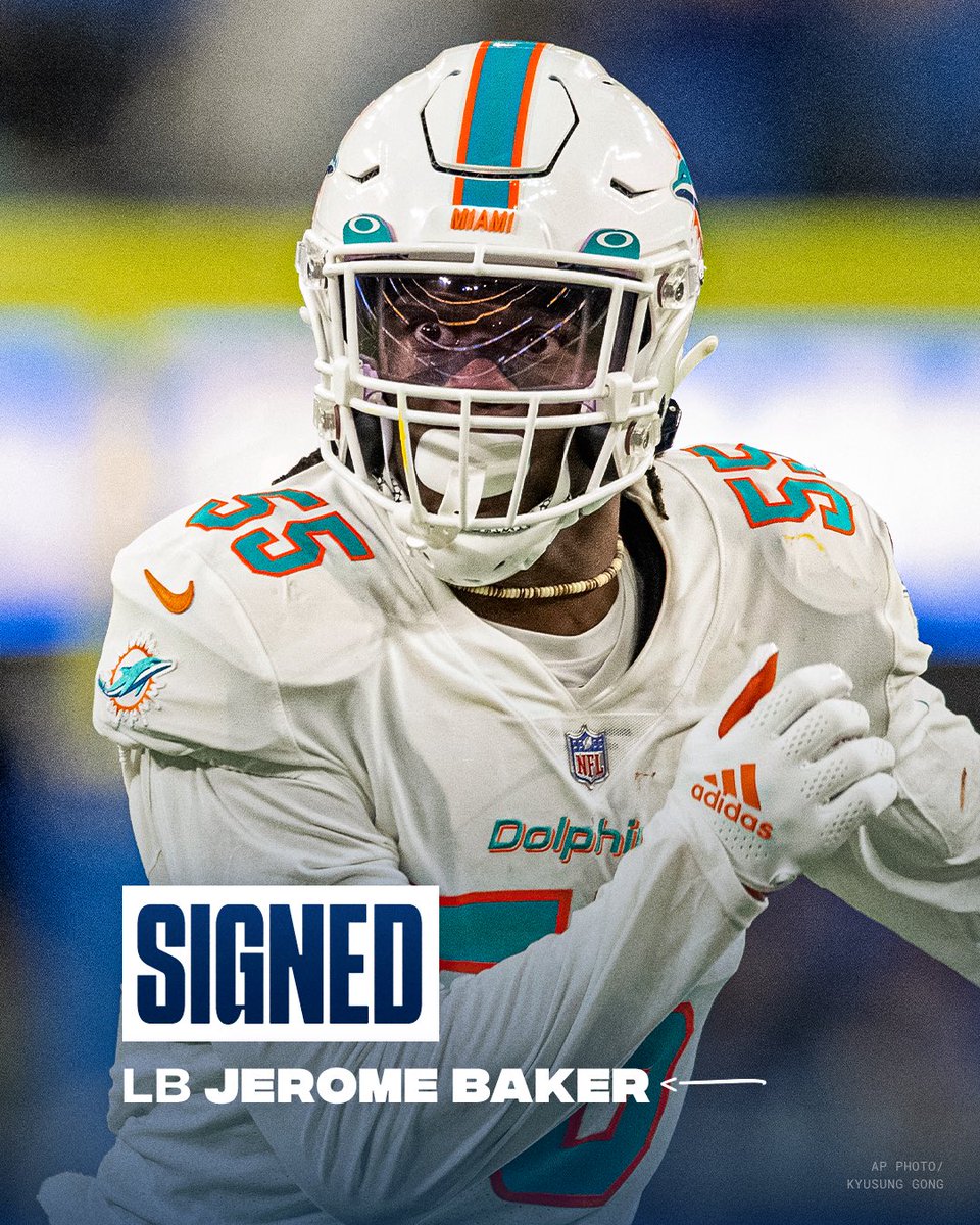 Done deal. We’ve signed LB Jerome Baker!
