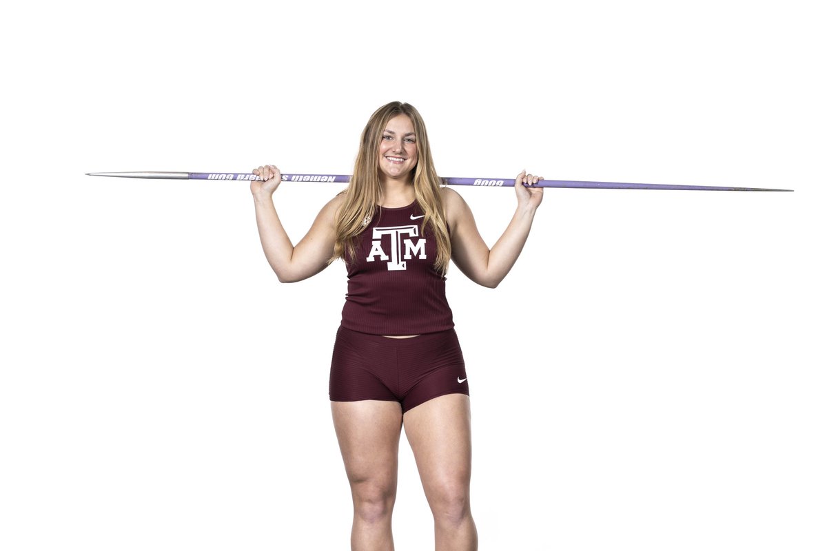 aggietfxc's tweet photo. The women’s javelin squad put on a show today 🤩

1. Lianna Davidson - 57.28m/187-11
3. Katelyn Fairchild - 53.70m/176-2
4. McKenzie Fairchild - 48.10m/157-9
5. Timara Chapman - 44.51m/146-0

#GigEm // #AggieTF // 📊 https://t.co/BieyG4PqLV https://t.co/rpCR2yvFCS