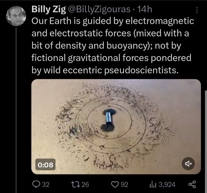 TastelessViews's tweet photo. @BillyZigouras Still waiting, Billy...
...but keep trying! You're doing great! 🤣
👏👍🫡
#flatearth #hoax #itsround https://t.co/35ZMqss95z