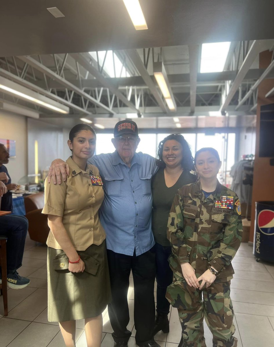 Young Marines unite in gratitude! North Valley Young Marines from Phoenix, Arizona, and East Valley Young Marines from Chandler, Arizona, honor Lloyd Needham & Don Johnson with Honor Flight. A day filled with respect and appreciation for our veterans. #Gratitude #Veterans