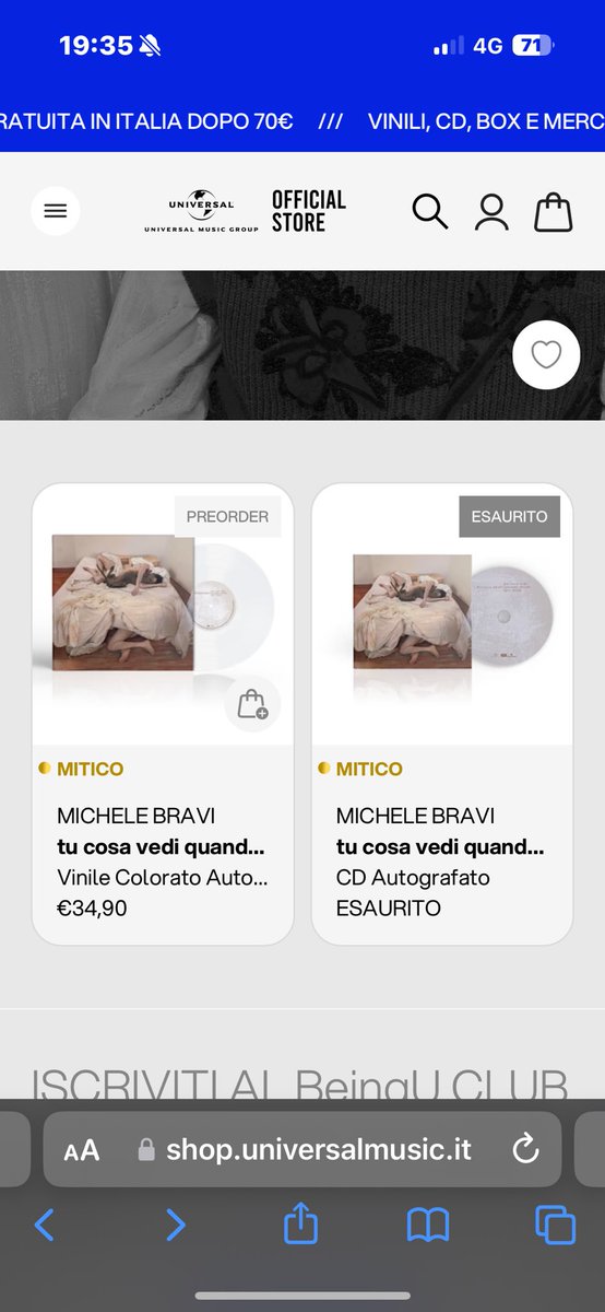 Aleis_'s tweet photo. sono finiti i dischi e solo oggi riuscivo a prenderlo perché mi sono ricaricata la carta stamattina.. MICHELE DIMMI CHE FARAI DI TUTTO PER FARNE METTERE ALTRI IN PREORDER AUTOGRAFATI TI PREGO😭😭😭 @michele_bravi https://t.co/NGltVxAdQz