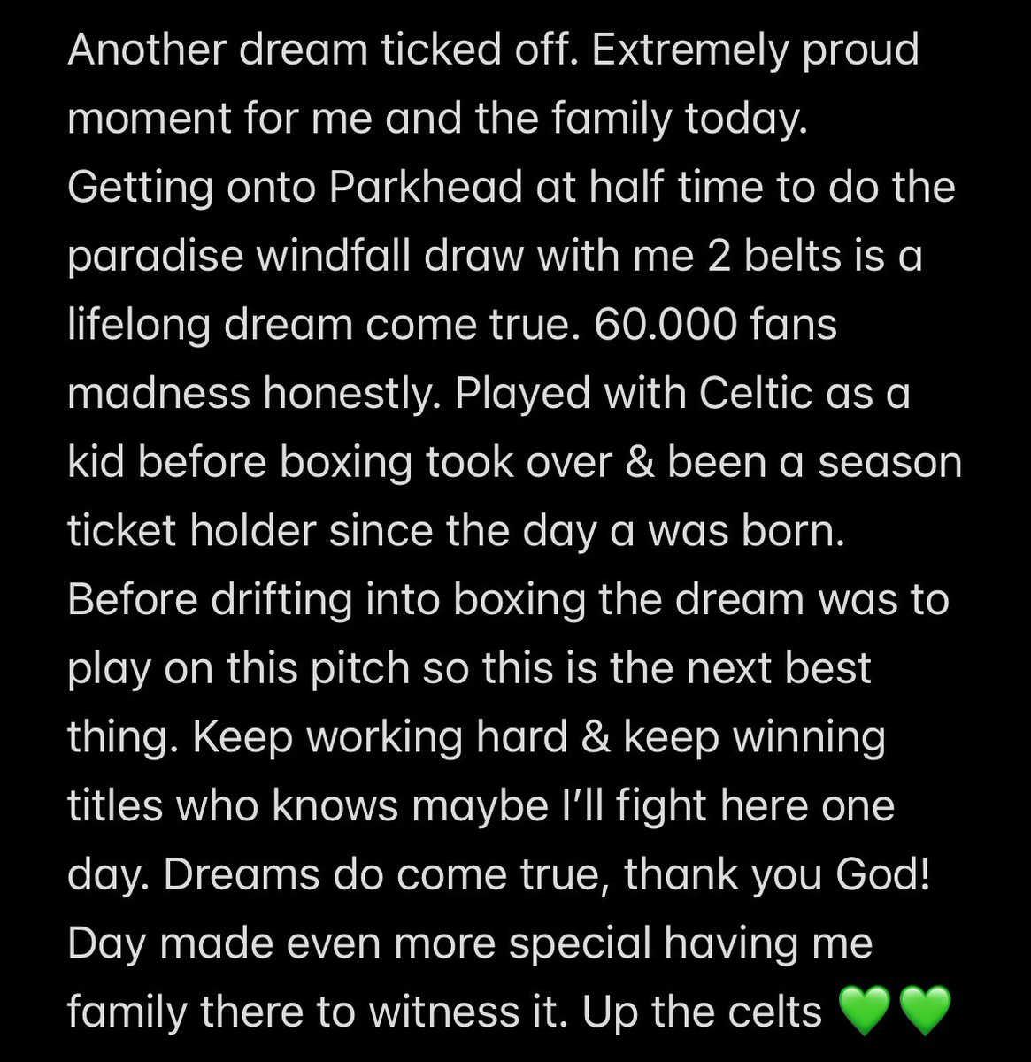 reganglackin98's tweet image. Dreams do come true. A moment I’ll cherish forever. Lived the dream 💚🍀
@CelticFCPools @CelticFC @snsgroup