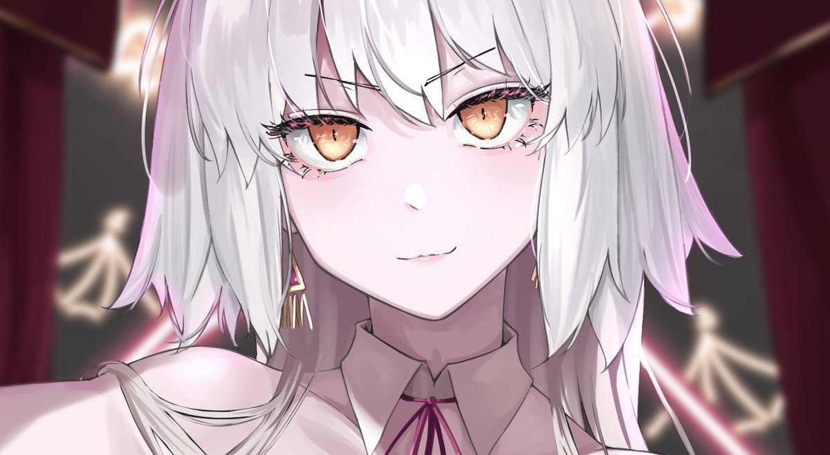 jeanne d'arc alter (avenger) (fate) ,jeanne d'arc alter (fate) 1girl solo long hair looking at viewer smile ribbon closed mouth  illustration images