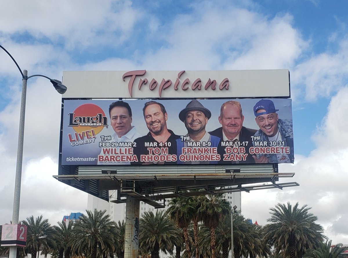 Never gets old, to be on a billboard...Last to nights to catch the gift, Bay-Bee! Thank you @HarryBasil @funnykeithlyle @The_ChrisMyers @bobandtom @104thehawk @harryoradioshow @FunnyCostaki @drybarcomedy