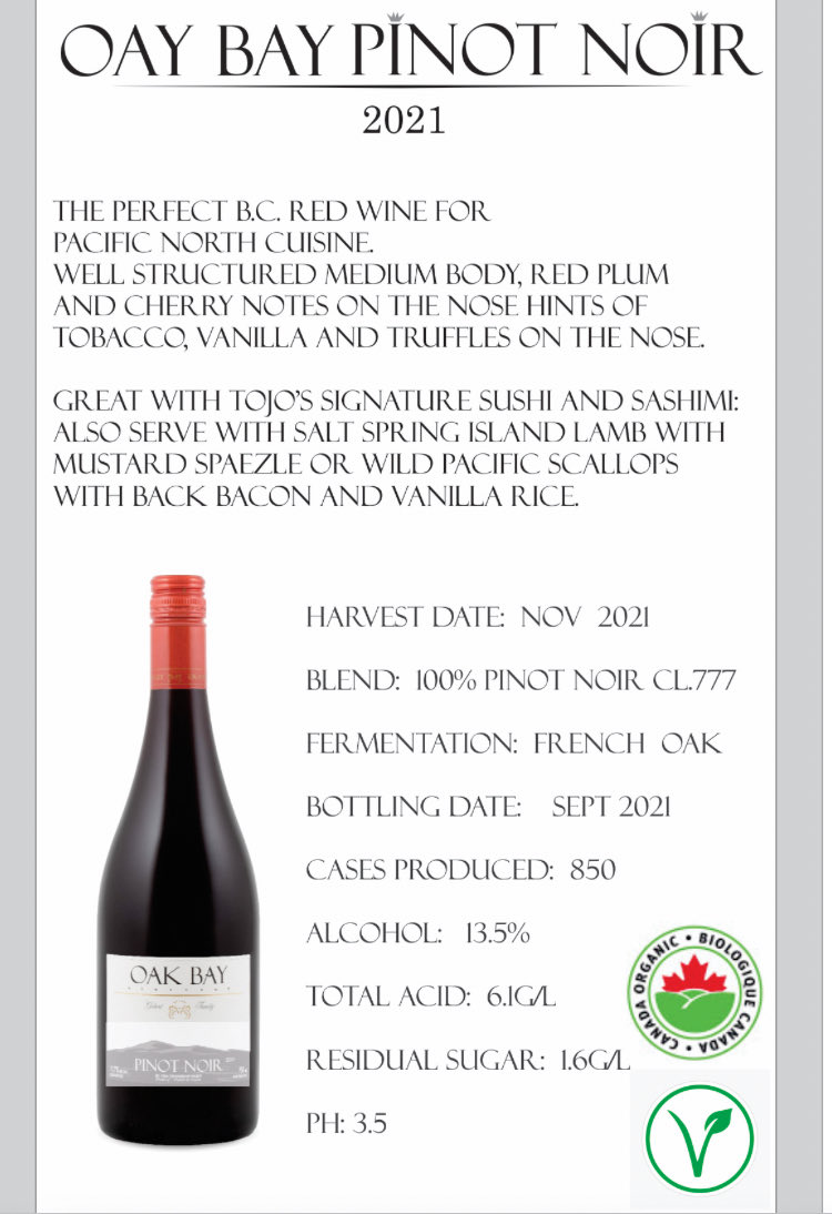 terroirtoronto's tweet image. Oak Bay Pinot Noir, $21.95 @LCBO #Vintages now. Here’s all the tech info on this #wine. However, at the end of the day what really matters is does it taste good &amp;amp; make you want to pour another glass? Hell yes!!