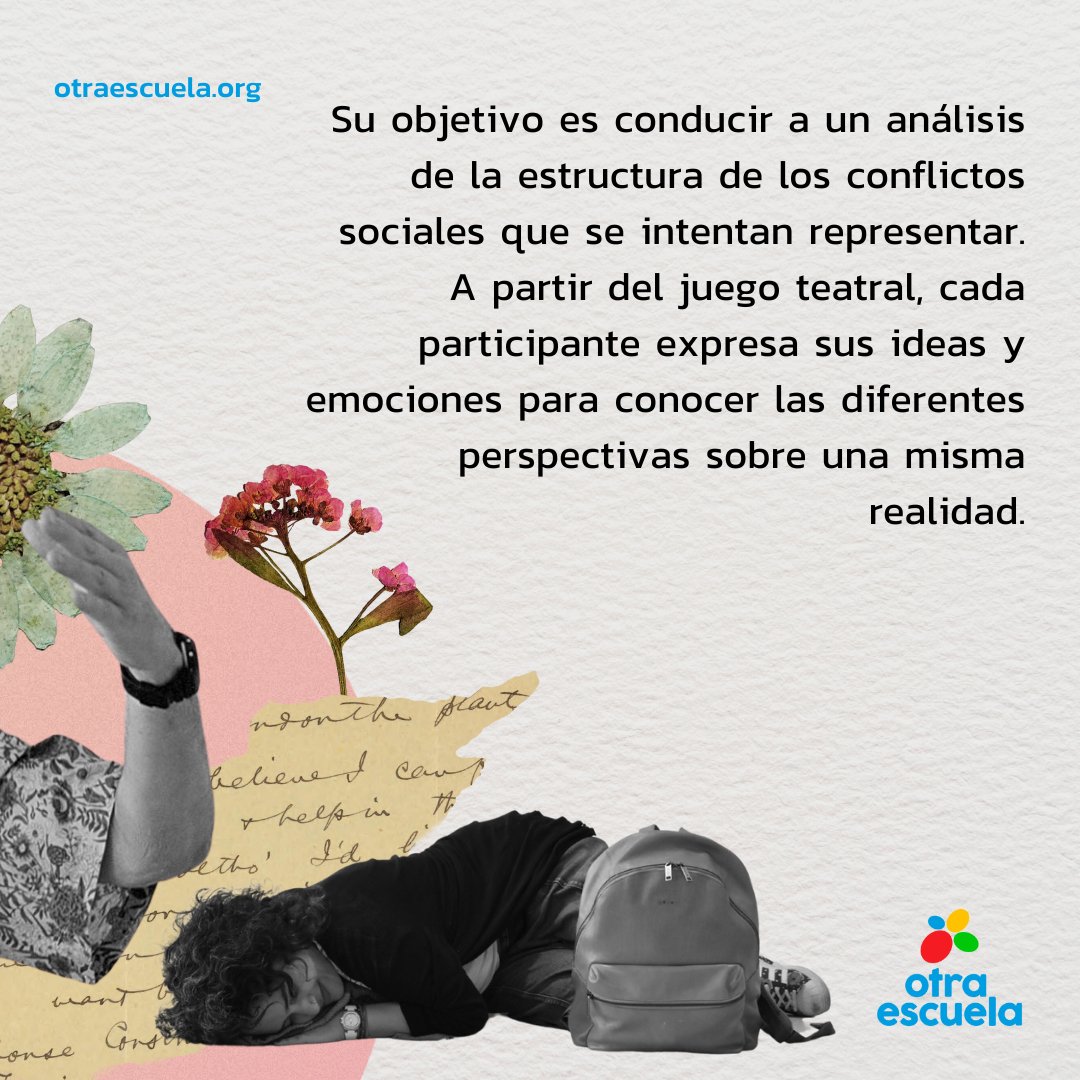 Otra_Escuela's tweet photo. 🎭 Hoy, 16 de marzo, es el Día Mundial del Teatro de las y los Oprimidos, una de las apuestas creativas de Otra Escuela para construir paz ✊🕊️.

#EducaciónParaLaPaz https://t.co/AYWQsiA1Pd