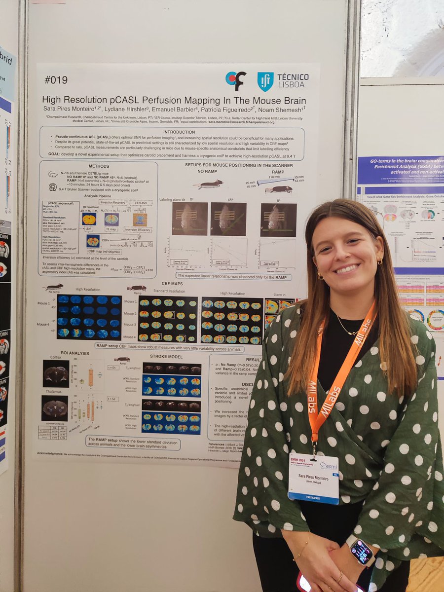 Sara Pires Monteiro (@sara_pmonteiro) on Twitter photo This week, I had the chance to present my work at the 19th EMIM and I’m excited to share that I got the best poster award!
It was great to learn about new imaging techniques in such a diverse environment and to share this experience with all my lab mates from Shemesh Lab! 🧠🧲 This week, I had the chance to present my work at the 19th EMIM and I’m excited to share that I got the best poster award!
It was great to learn about new imaging techniques in such a diverse environment and to share this experience with all my lab mates from Shemesh Lab! 🧠🧲