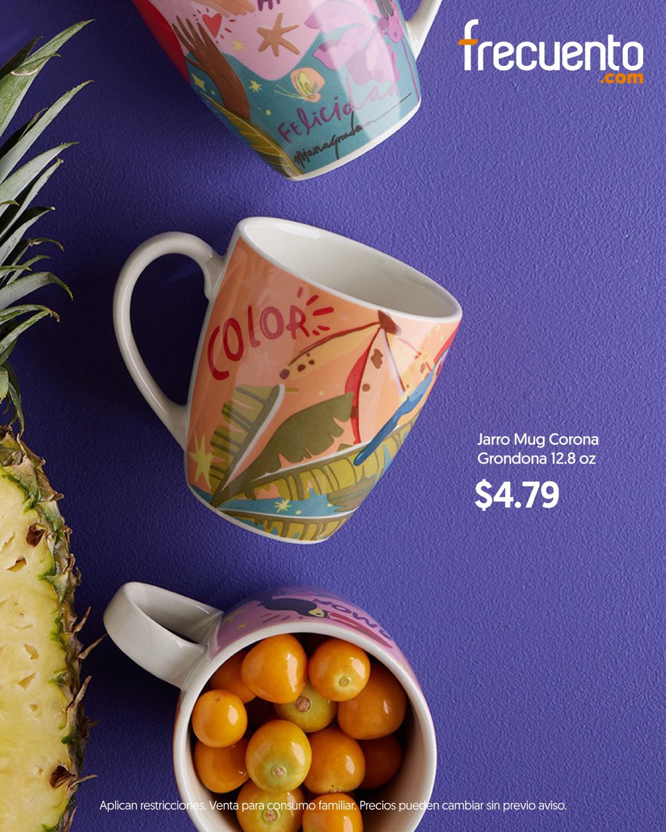 frecuento's tweet photo. ¡Dale un toque tropical a tu mesa! 🌴 Compra la colección de vajillas de la diseñadora e ilustradora Viviana Grondona, inspirada en los trópicos y el arte colombiano. 🌴🍽️ Pídela online y recibe en tu puerta 🌺 https://t.co/VjVQztBlL6