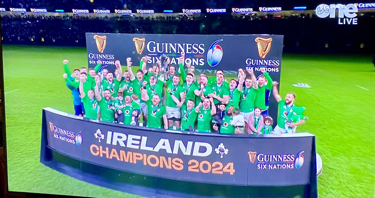 WE DID IT!!!🏉🏆🇮🇪☘️💚💚💚🙌🙌🙌🎉🎉🎉🎉
#SixNations2024 🇮🇪🏉