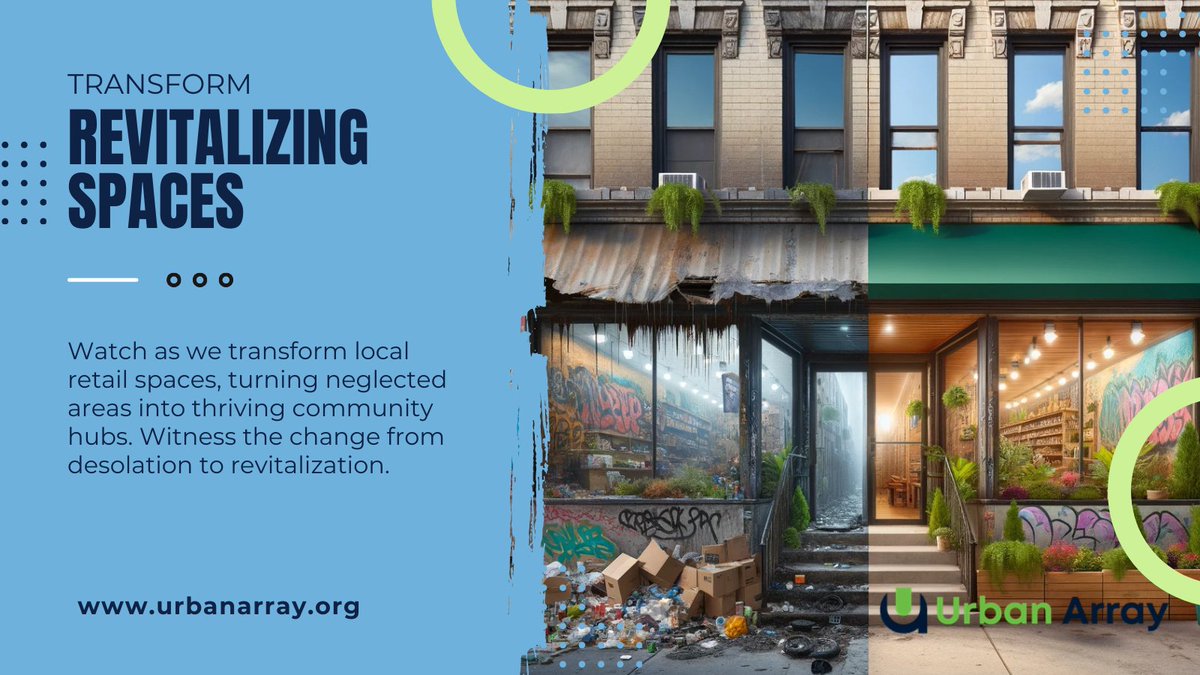 urbanarray's tweet photo. Transformation in action! 🔄 From neglected spaces to vibrant community hubs, watch local areas come alive with positive change. #Revitalize #CommunityHub https://t.co/M0maXWDL9o