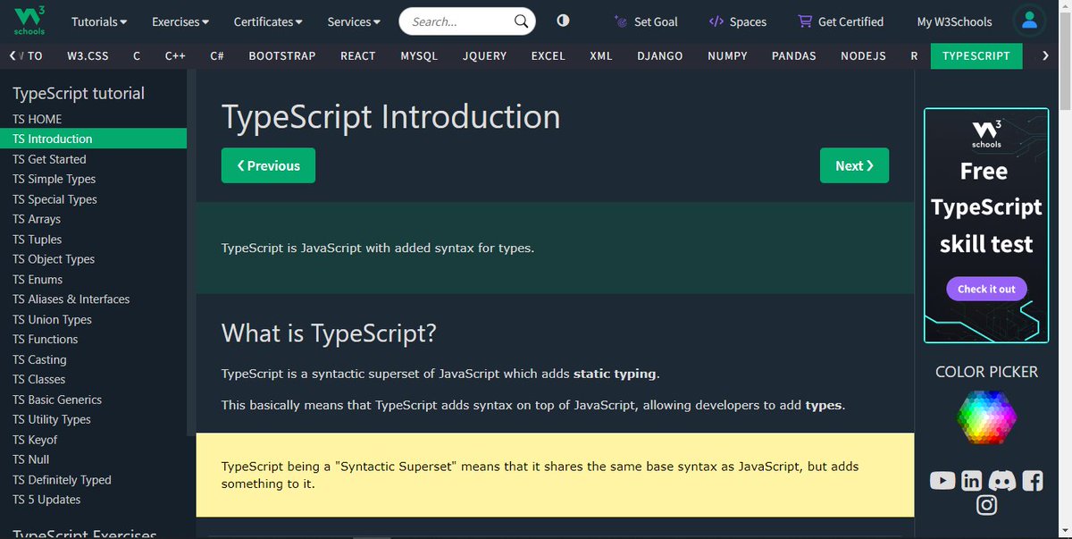 dev_ralph_'s tweet image. Getting started learning typescript cus of few reasons.
- Popularity
- Rapidly becoming a company standard for developers
- Powerfully integrated with libraries like React and frameworks like Astro and NextJs. All of which I&apos;m gonna learn soon.

#learningtocode #SelfImprovement