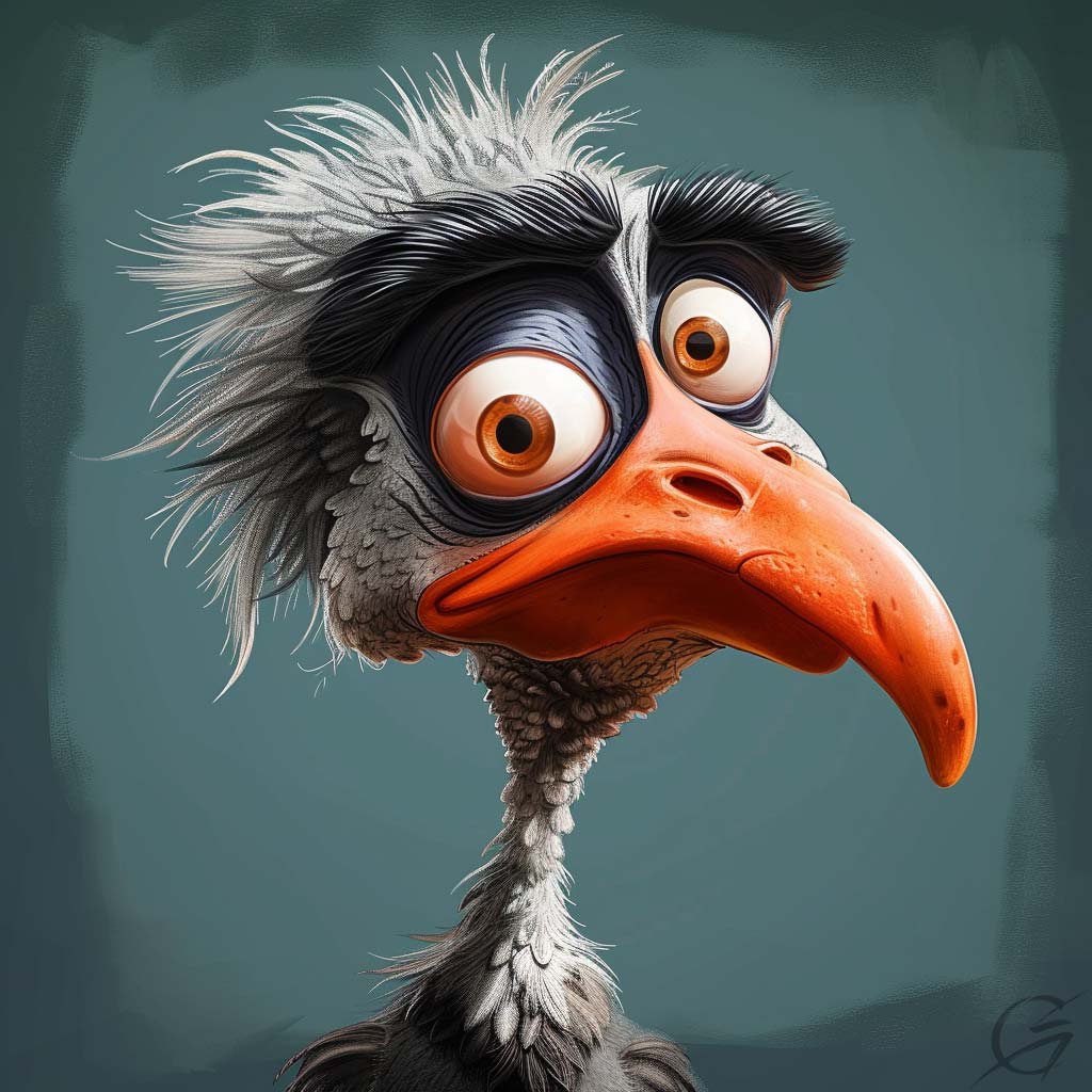 g_art_official's tweet photo. Feathered Frenzy
Ever have one of those days where you feel a little... unruffled? This feathered friend knows all about it. Just remember, a bad feather day doesn't have to bring you down—fluff it up and strut on!
#FunnyFeathers #CaricatureArt #ComicalCreatures https://t.co/lLsREFOyzF
