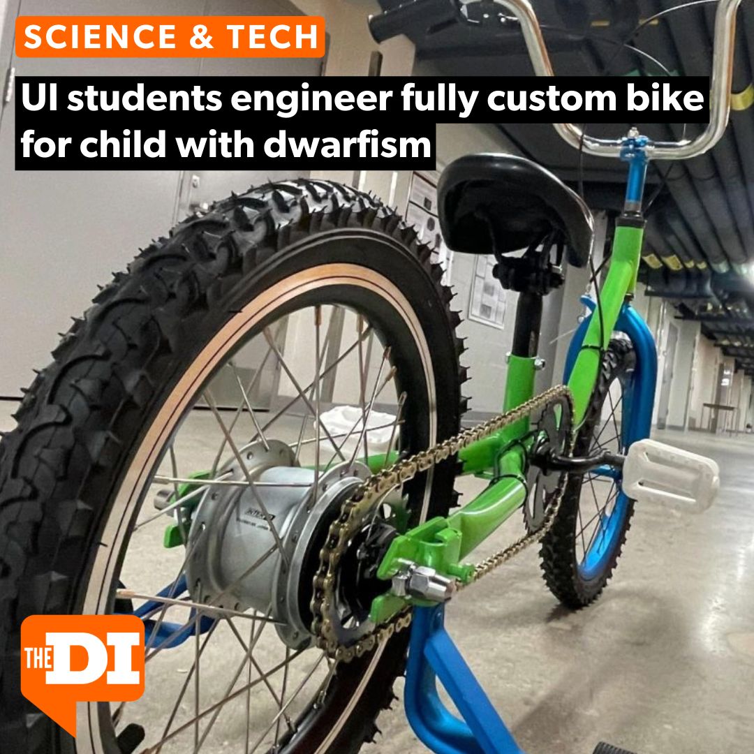 Six months ago, two University alumni struggled to find a bike suited for their child, who has a form of dwarfism. After connecting with their alma mater, current University students were able to create a unique solution. 📲 Click the link to read more: dailyillini.com/news-stories/n…