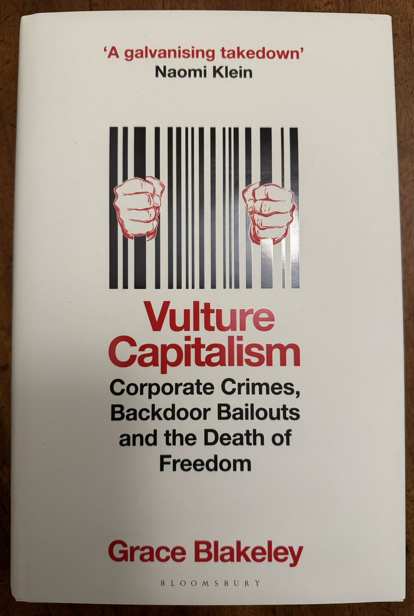 My copy of Vulture Capitalism has arrived. Looking forward to sitting down for a good read. Thanks @graceblakeley