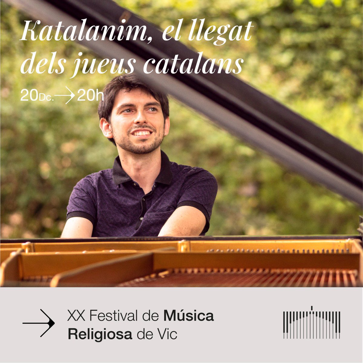🎹 KATALANIM, EL LLEGAT DELS JUEUS | El pianista Toni Costa obrirà amb el concert “Katalanim, el llegat dels jueus”, un conjunt de músiques de les comunitats de katalanim i sepharadim de Roma, Esmirna o Salònica.

🗓️ 20 de març a les 20h (l’Escorial) 
🎫 entradium.com/es/events/conc…