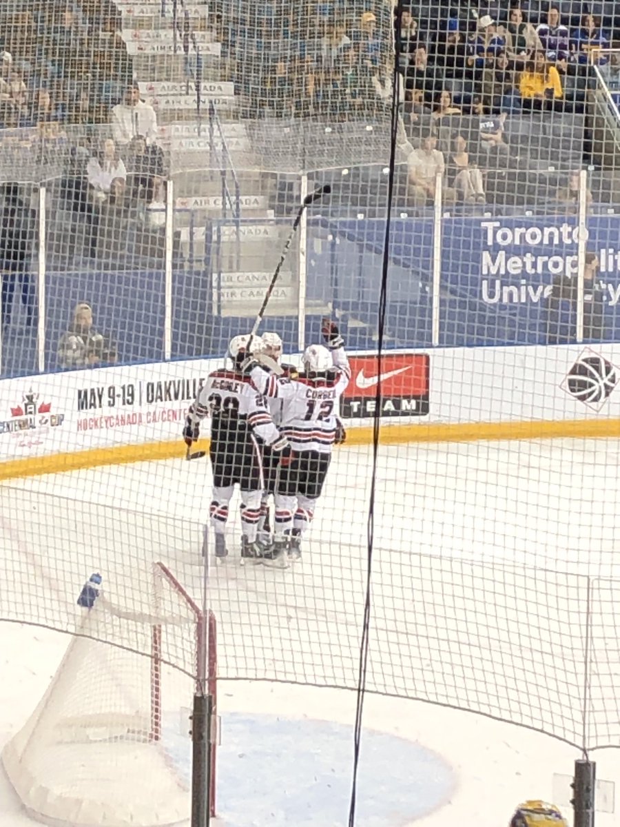 TimWharnsby's tweet photo. An easy 7-0 semifinal win gives @UNBMHockey it’s 46th straight win and a trip to Sunday’s #UniCup final. @tmuboldmhky has a spot in tomorrow’s third-place game. https://t.co/K457JaT4s1