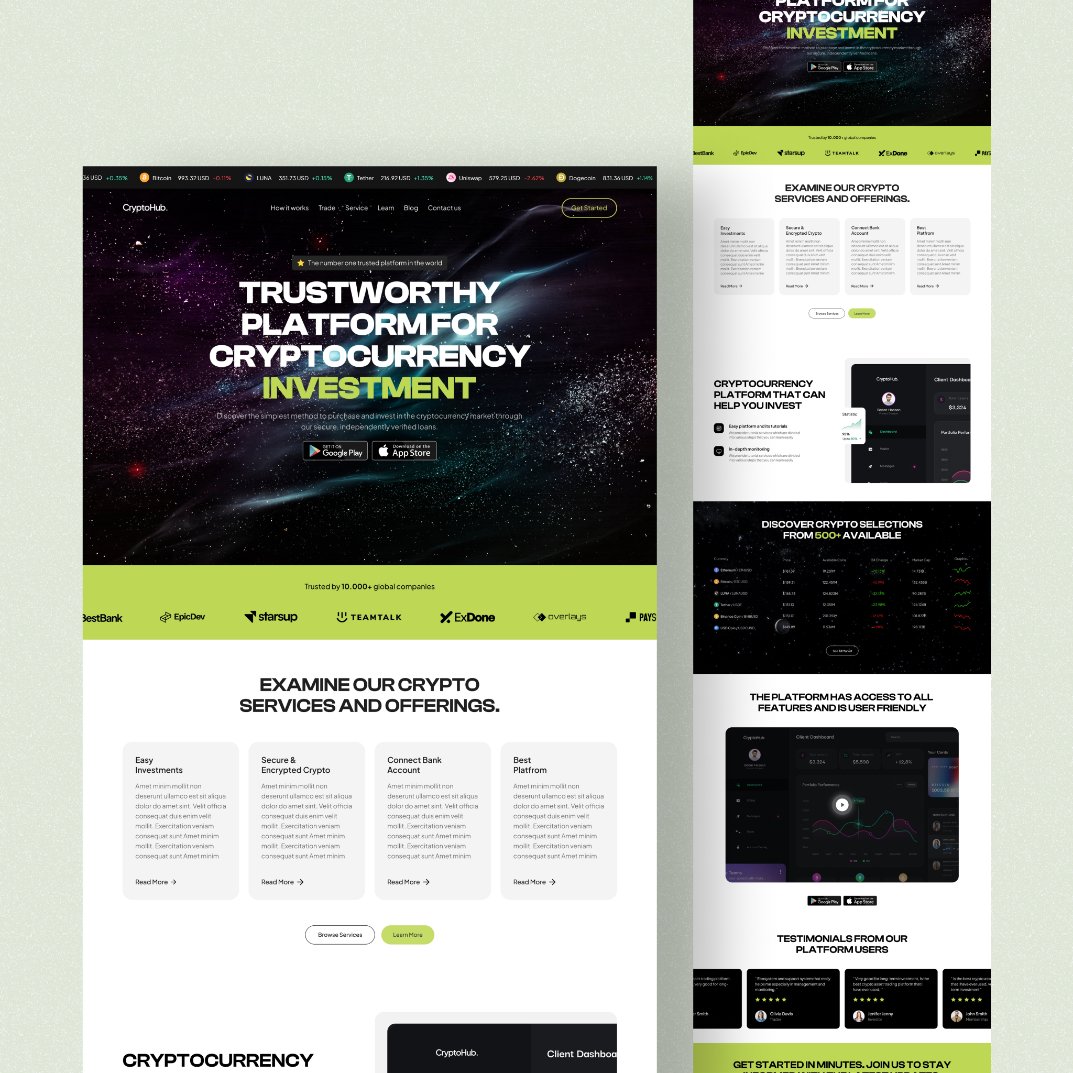 babarhossen's tweet photo. 👋 Hello, everyone! I'm thrilled to unveil my latest creation: Crypto Investment Website! 

👉 My portfolio: https://t.co/aqq8TMEgNM 

📧 CONTACT ME: 13babar@gmail.com 

#UIUXDesign #UserExperience #UserInterface #Crypto #Cryptocurrency #CryptoWebsite #ProductDesign #UI #UX https://t.co/20fj17cplE