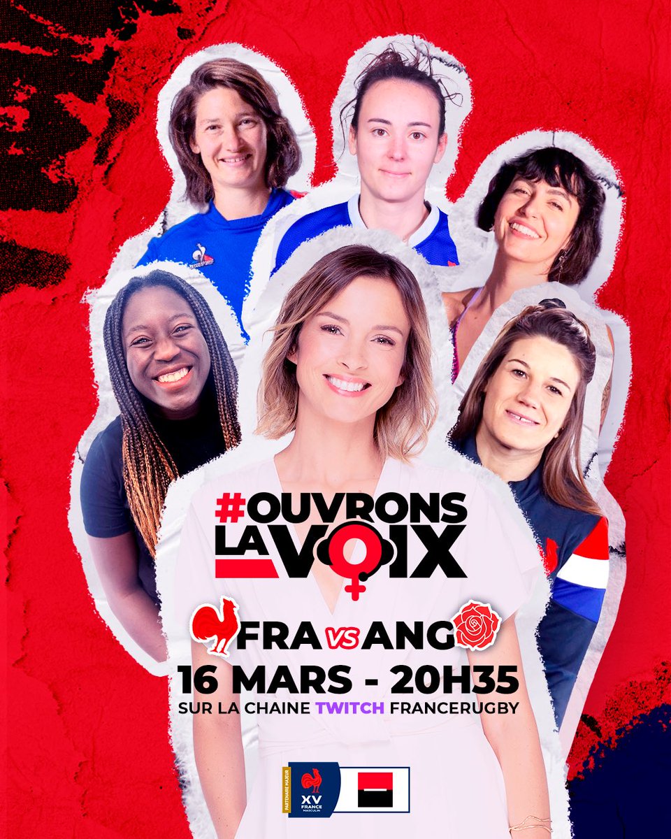 🔥💜 On enchaîne sur notre Twitch !
🎙️Après #EnAttendantLeXV, vivez le crunch de ce soir avec <a href="/IsaIthurburu/">Isabelle Ithurburu</a> et ses invitées !

Ensemble, #OuvronsLaVoix ! 📣
#XVdeFrance #NeFaisonsXV #FRAANG <a href="/Paramourdurugby/">Société Générale Rugby</a>

👉 twitch.tv/FranceRugby