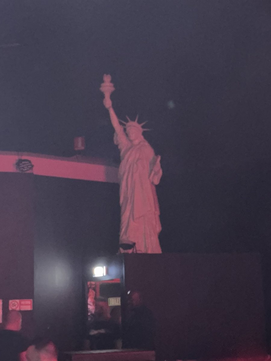 this includes this god awful club in milan where i was the only woman in the whole place, unless you include this replica of the statue of liberty (why was this in a nightclub?! nobody knows!) they also played a club remix of just the way you are by bruno mars…