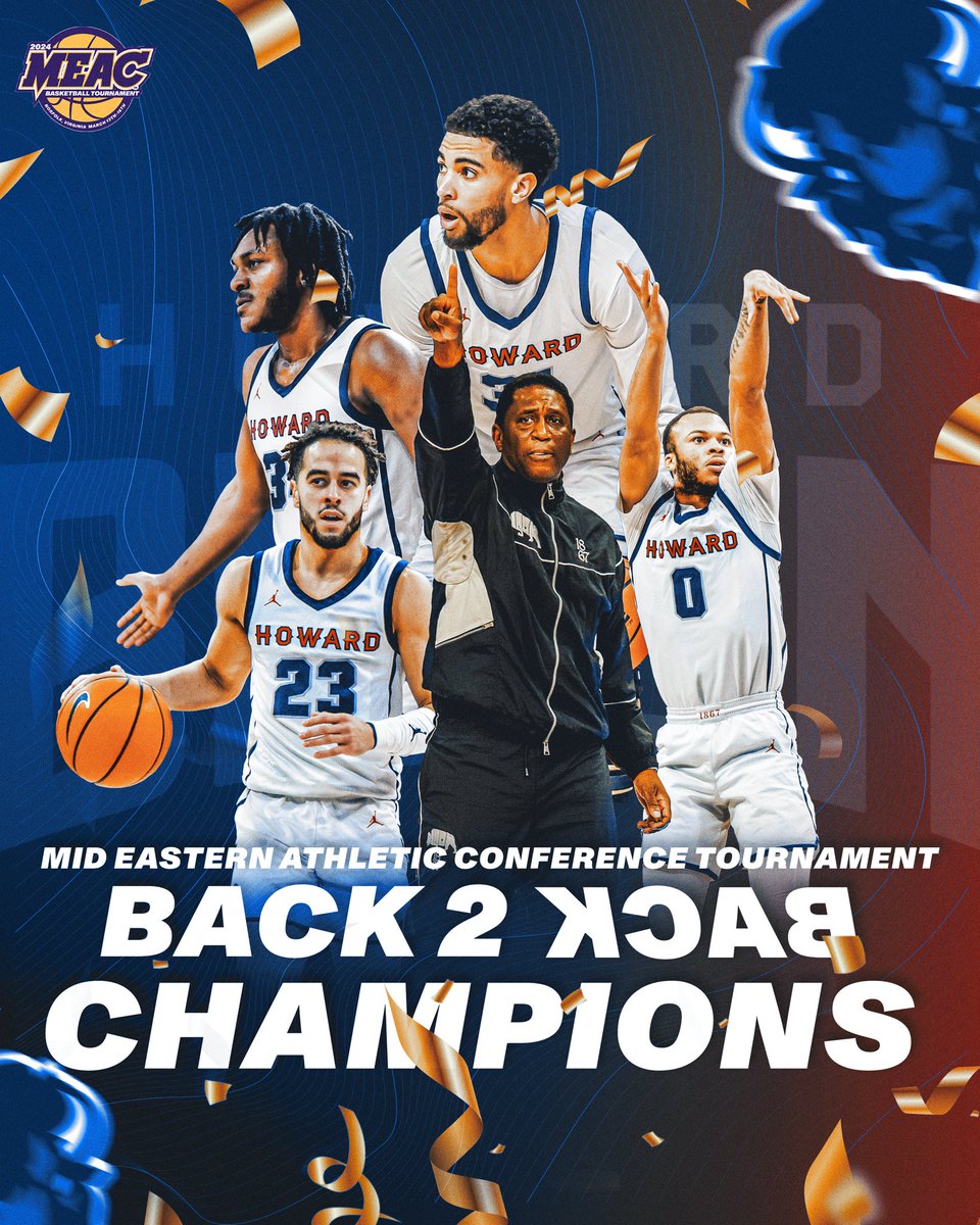 WE PRESENT TO YOU YOUR 2024 MENS MEAC BASKETBALL TOURNAMENT CHAMPIONS!!! 🏆🦬 @WellsFargo MEACHoops