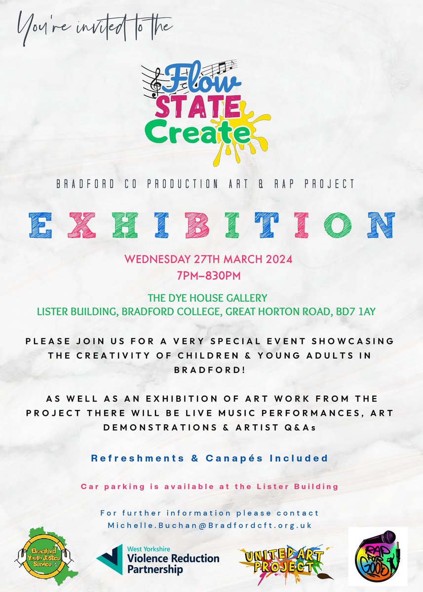 📣Happy to announce our latest project #FlowStateCreate Exhibition! 🎨🎤📸 27.3.24 7-830pm All welcome!