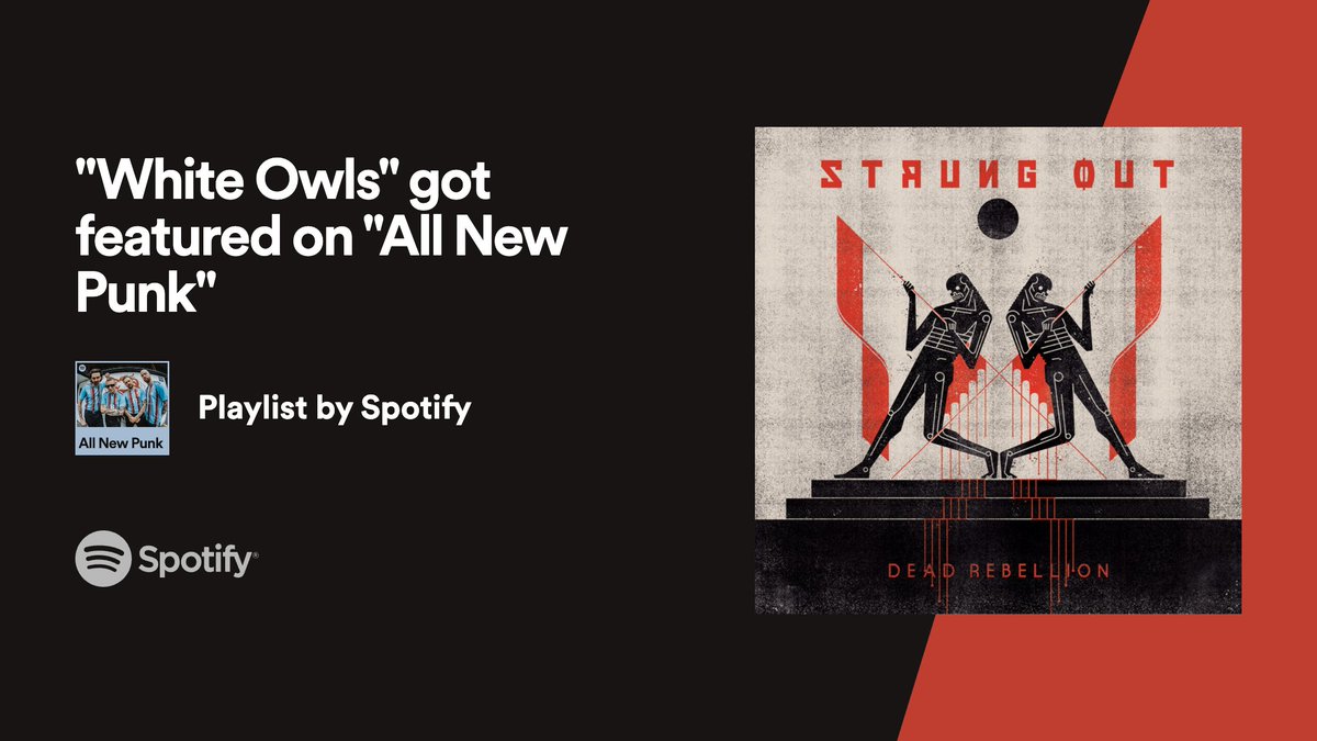 SHOUT OUT TO @Spotify FOR ADDING 'WHITE OWLS' TO ALL NEW PUNK!!! Huge shout out to all you guys for pre-saving it, the new record drops April 5th! Stream 'White Owls' now: open.spotify.com/playlist/37i9d…