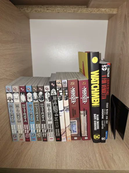 My manga and comics collection (it is missing OP Omnibus 3 and Death Note vol 2 which were in another room)