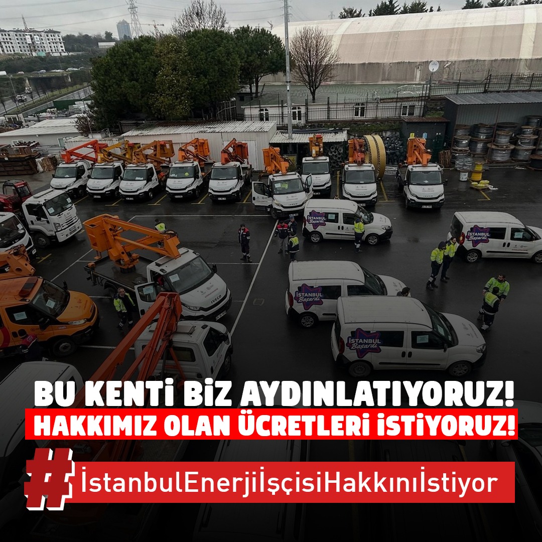 İstanbulu aydınlatmaları isteniyor Ama emeklerinin karşılığı verilmiyor #İstanbulEnerjiİşçisiHakkınıİstiyor