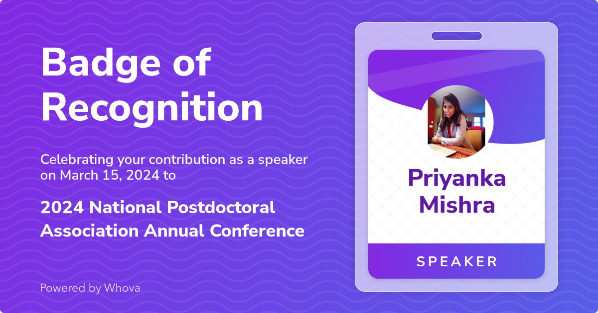 Thrilled to share that I spoke at 2024 National Postdoctoral Association Annual Conference! Big thanks to the organizers and everyone who joined the session.🌟 Your presence made it special!
#NPA2024AC #postdocoffices #postdocassociations #STEM #research - via #Whova event app