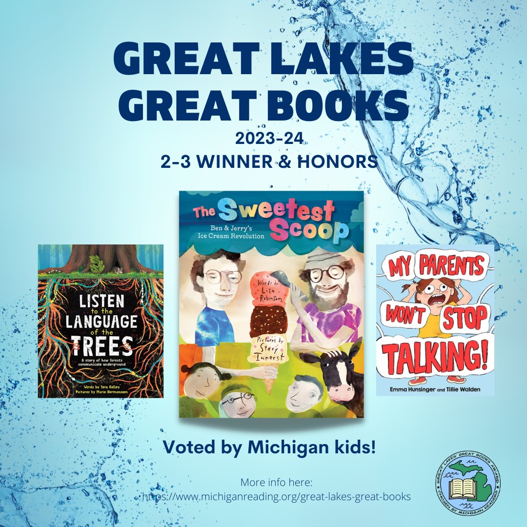 Congratulations to our 2-3 winners and honors for 2023-24! @michiganreading Winners: @elisaitw & @StacyInnerst Honors: #TeraMKelley & @MarieHermansson , #EmmaHunsinger & #TillieWalden
