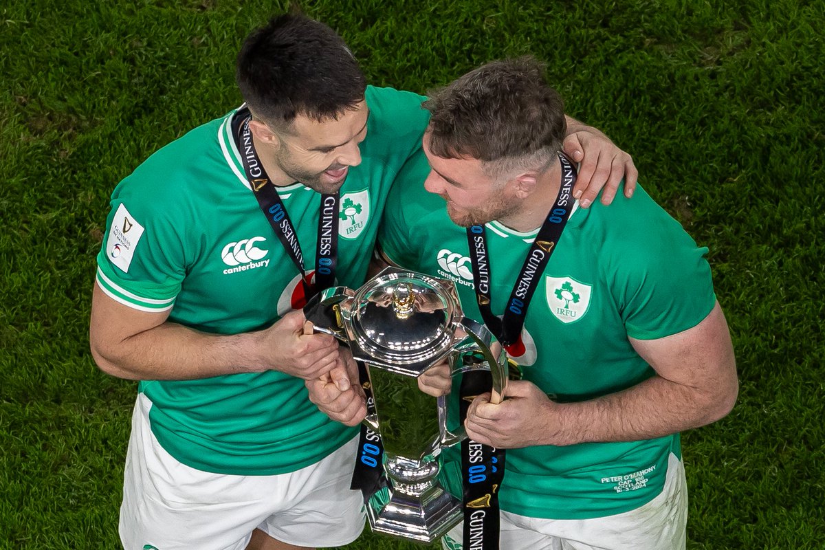 Peter O'Mahony and Conor Murray have been part of five Six Nations title successes with Ireland, with two of them Grand Slams. Good going. Pic by @MorganTreacy.