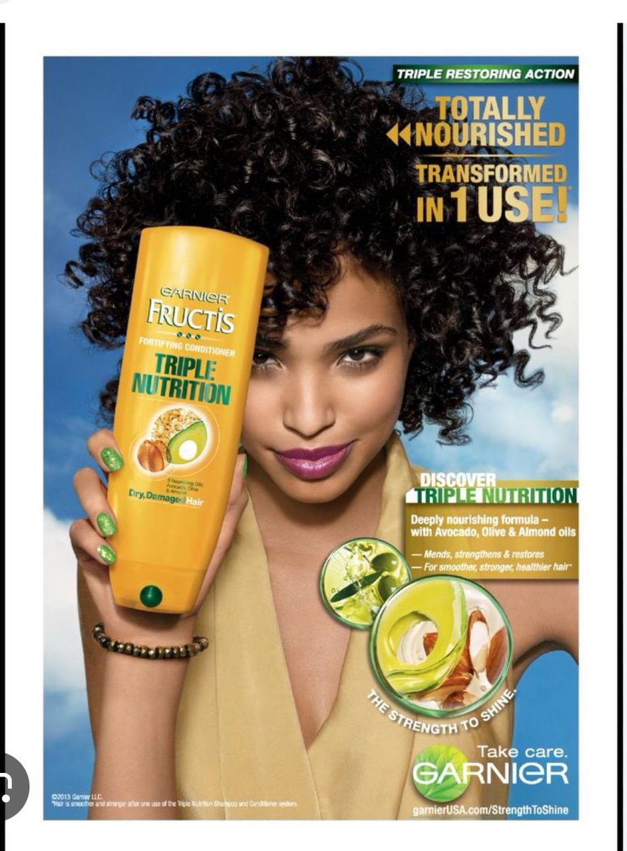 moha3987's tweet photo. The target audience for this ad is for people with curly hair. It uses this woman as an example to show off the results of her hair. #2D03Media180 https://t.co/pwFWdCqQyQ
