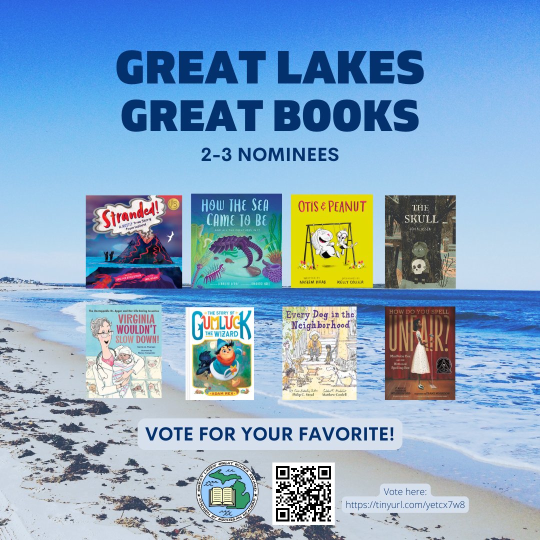 Michigan Great Lakes Great Books Award (@michglgbooks) on Twitter photo Congratulations to the 2-3 nominees for 2024-25! <a href="/michiganreading/">Mich Reading Assoc</a>
Nominees: <a href="/aevarthor/">Ævar Þór Benediktsson</a> #AnneWilson #JenniferBerne #AmandaHall <a href="/Naseemo/">Naseem Hrab</a> <a href="/collierK_/">Kelly Collier</a> #JonKlassen <a href="/carrieapearson/">Carrie A. Pearson</a> @NancyCarpntr <a href="/MrAdamRex/">Adam Rex</a> #PhilipCStead #MatthewCordell <a href="/poetweatherford/">Carole Boston Weatherford</a> #FrankMorrison Congratulations to the 2-3 nominees for 2024-25! <a href="/michiganreading/">Mich Reading Assoc</a>
Nominees: <a href="/aevarthor/">Ævar Þór Benediktsson</a> #AnneWilson #JenniferBerne #AmandaHall <a href="/Naseemo/">Naseem Hrab</a> <a href="/collierK_/">Kelly Collier</a> #JonKlassen <a href="/carrieapearson/">Carrie A. Pearson</a> @NancyCarpntr <a href="/MrAdamRex/">Adam Rex</a> #PhilipCStead #MatthewCordell <a href="/poetweatherford/">Carole Boston Weatherford</a> #FrankMorrison
