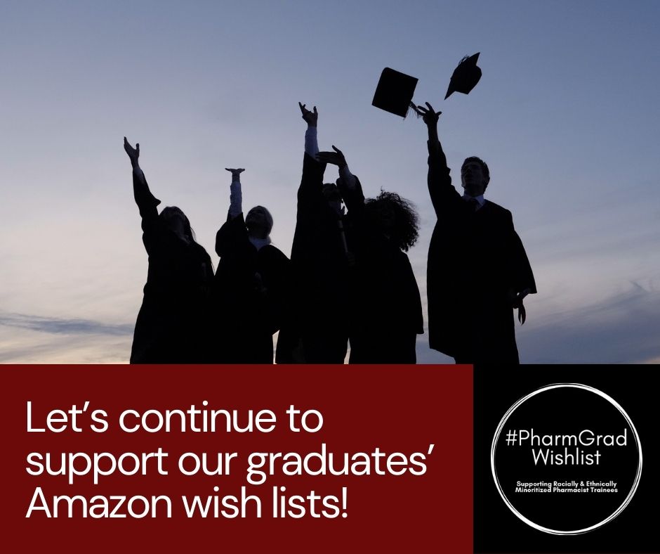 #TwitteRx, let's continue to support our graduates' wishlists! Please see our website pharmgradwishlist.org/faq and recent blog for more information!