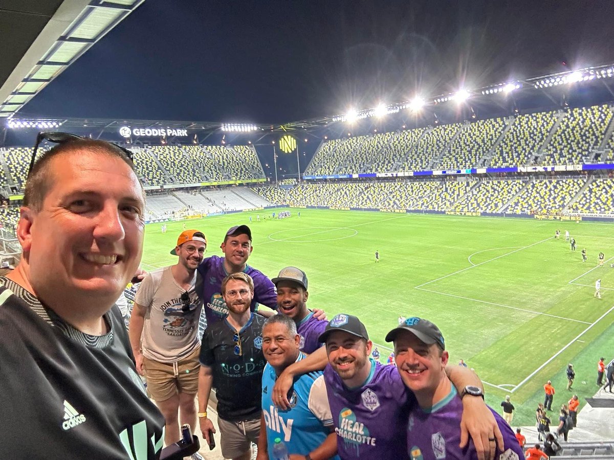 Wesley_Riley35's tweet photo. Really looking forward to @CharlotteFC at @NashvilleSC later today but it is going to be hard to top last year’s  fun with @QC_Royals #LetsGoCLT #3Points https://t.co/SkPrw2MUsc