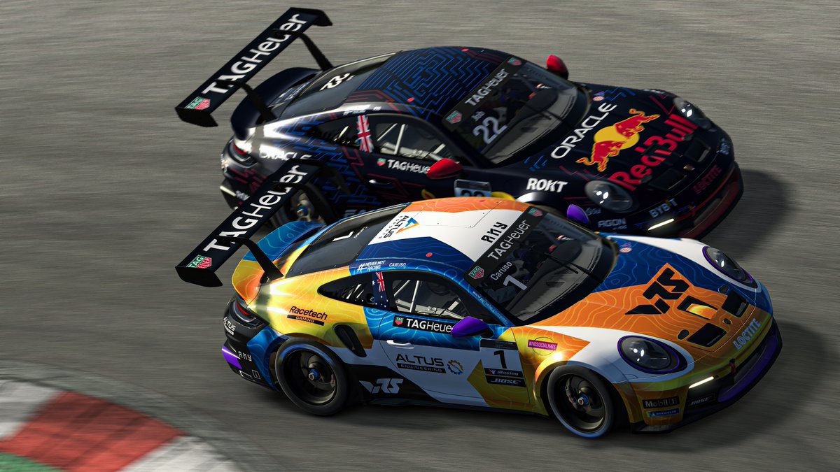 PorscheRaces's tweet photo. #PESC - #SebastianJob has taken an important step on the way to his 2nd #Porsche #TAGHeuer #Esports #Supercup title. The @RedBullSimracing driver won the main race from 6th on the grid. Right behind him: #DiogoPinto, @Yohann_Harth, #ZacCampbell and #AlessandroBico https://t.co/P9Hpr2N00C