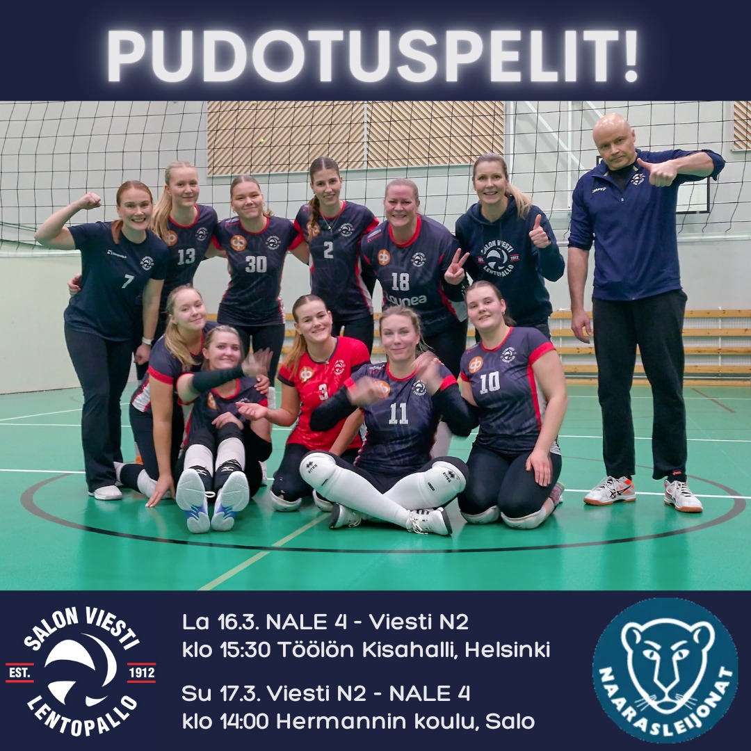 Viesti N2 vieraili tänään Töölön Kisahallissa ja voitti NALE:n 3-0 ensimmäisessä osaottelussa 💪🤩 Sunnuntaina pelataan Hermannissa klo 14. Kaikki paikalle kannustamaan! Voitolla kausi jatkuu, häviäjä kesälomalle 😎🏖️
tulospalvelu.lentopallo.fi/match/645014/l…
#lentopallo #kakkossarjat