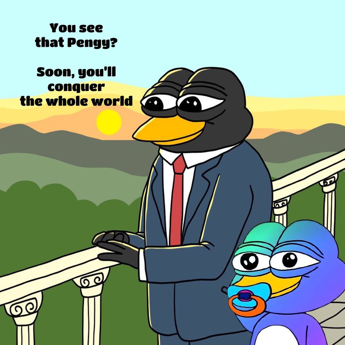 pengycommunity's tweet photo. $PENG to $PENGY , like father like son. https://t.co/osi8XQvsuK
