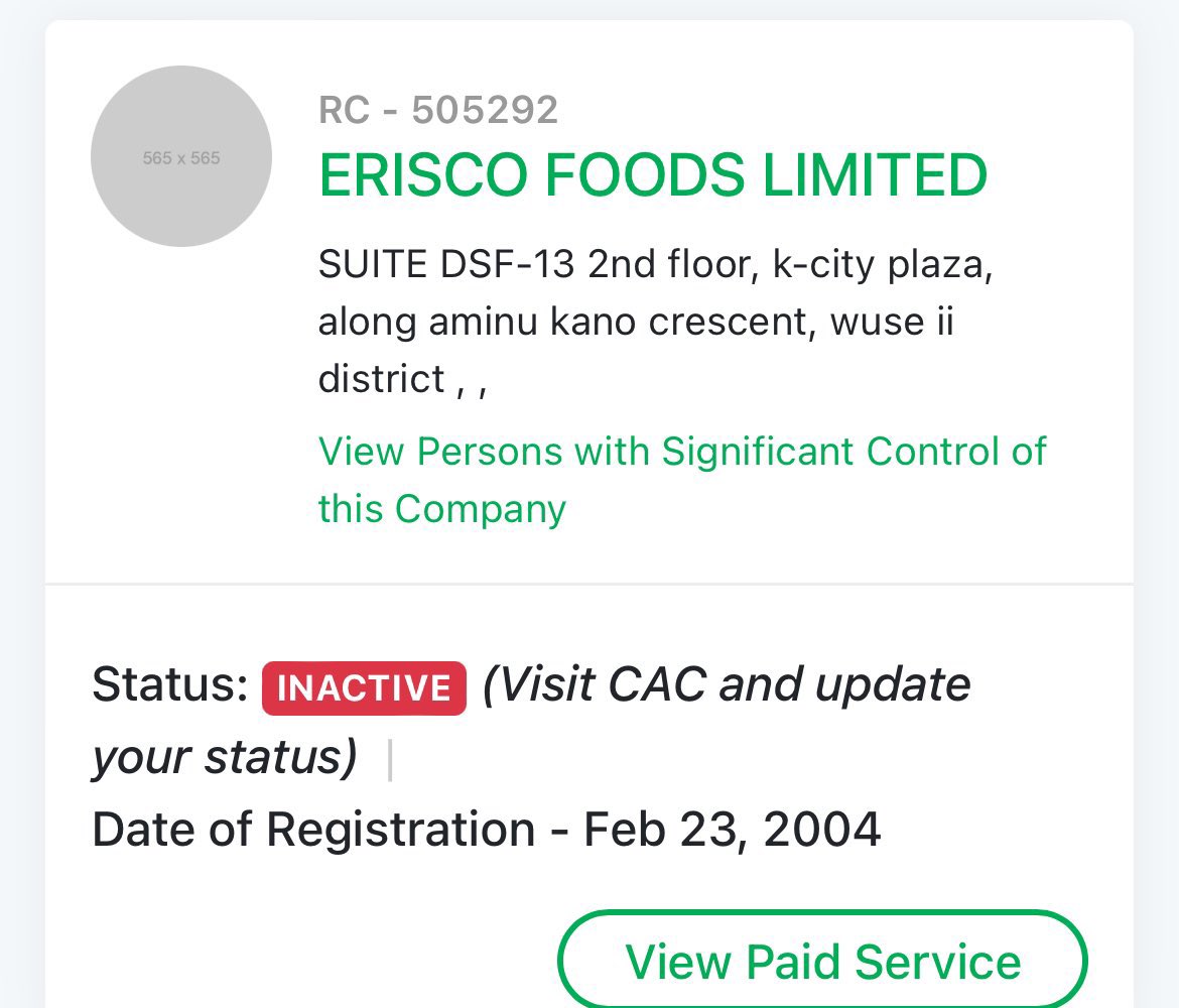 General_Oluchi's tweet photo. Which one is 40 years in Business? 

Bernard is here to debunk the lies!

@EriscoOfficial is not 40 years as claimed by Eric Umeofia!

Also this business name is not registered as of today so are they even paying tax? https://t.co/ZPZZbPKFTe