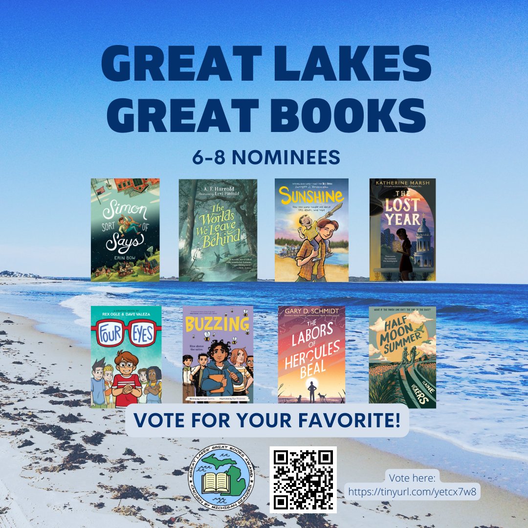 Congratulations to our 6-8 nominees for 2024-25! @michiganreading Nominees: @erinbowbooks @afharrold #LeviPinfold #JarrettJKrosoczka @MarshKatherine @RexOgle @davevaleza @SamuelSattin @RyeHickman #GaryDSchmidt @ElaineBVickers