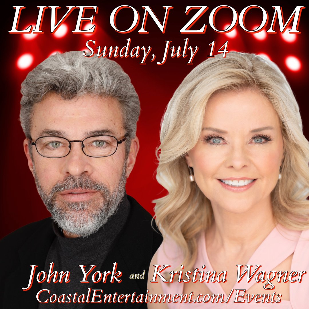 2 peas in a pod. I'll lean into his positive and supportive attitude any day of the week. Join us July 14th Tix at CoastalEntertainment.com/Events @JohnJYork @KristinaWagnr @coastalent1 #zoom #GeneralHospital #MacFeliciaScorpio