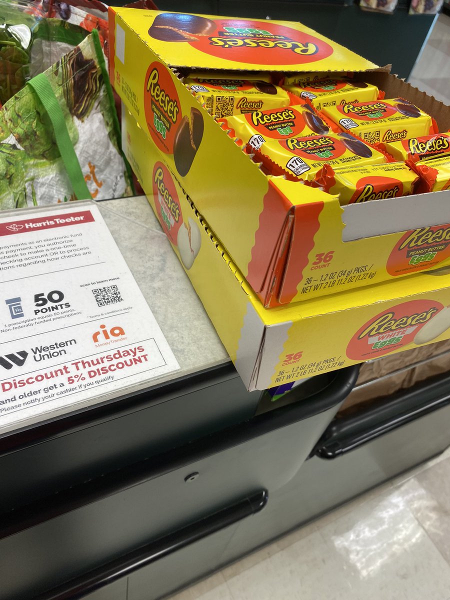 Holding strong but the Reese’s eggs at checkout are tempting