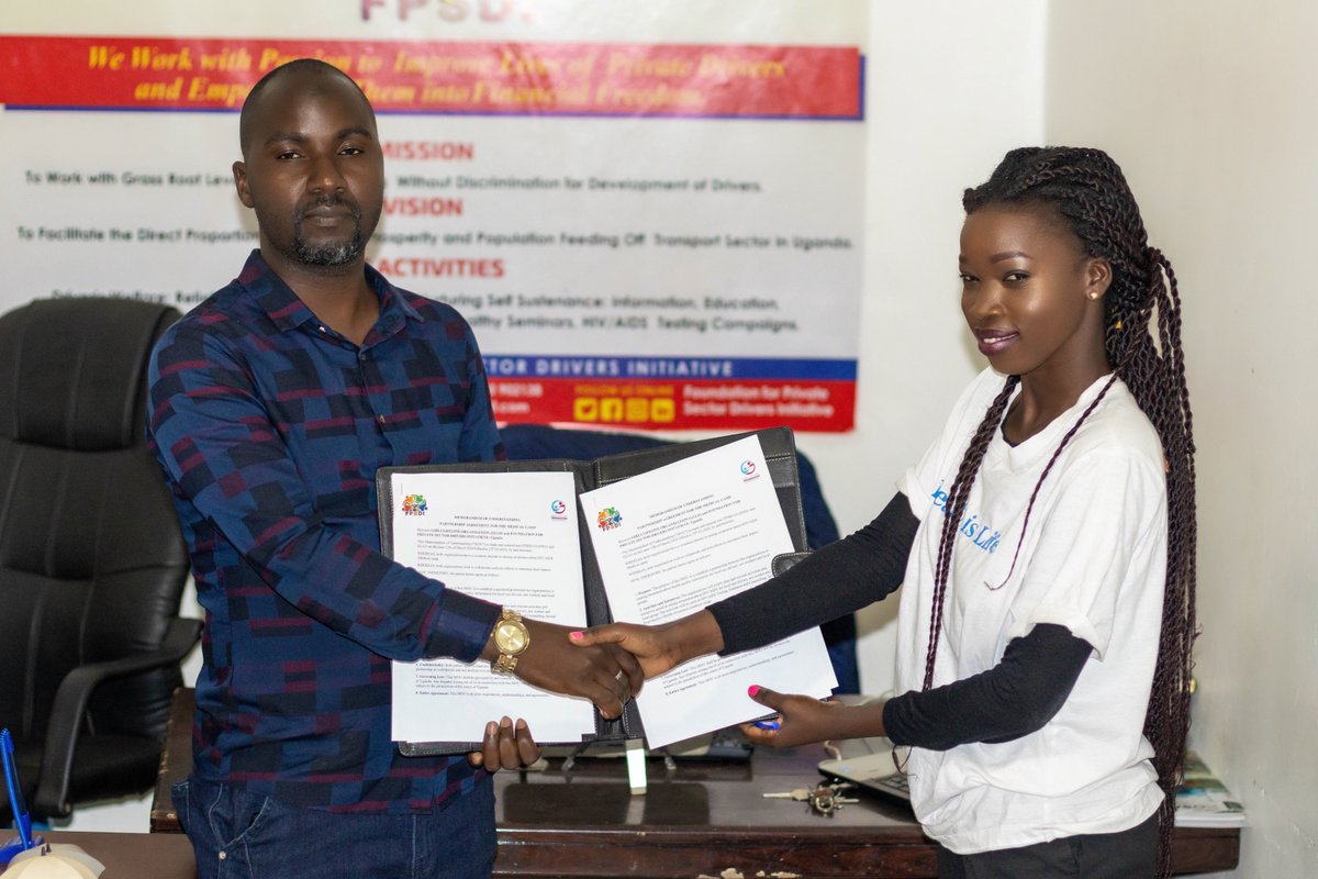Foundation4Pri1's tweet photo. Today, @Girlslifelineo3 & #FPSDI joined forces, signing an MOU for the upcoming Medical Camp to be held in #Kampala. With Mrs. Lucy Karabo and Mr. Semakula Jamiru leading the way, we're gearing up for a #transformative event to make a #positiveImpact on healthcare accessibility https://t.co/foeV1SeIrq