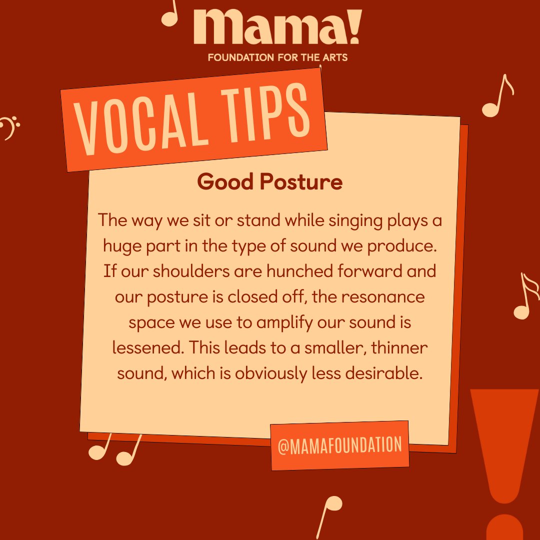 Elevate your singing with our latest #VocalTip: Stand tall for a stronger sound! 🎶 Good posture is key to impressive performances. #SingingTips #MusicMonday @MAMAFoundation